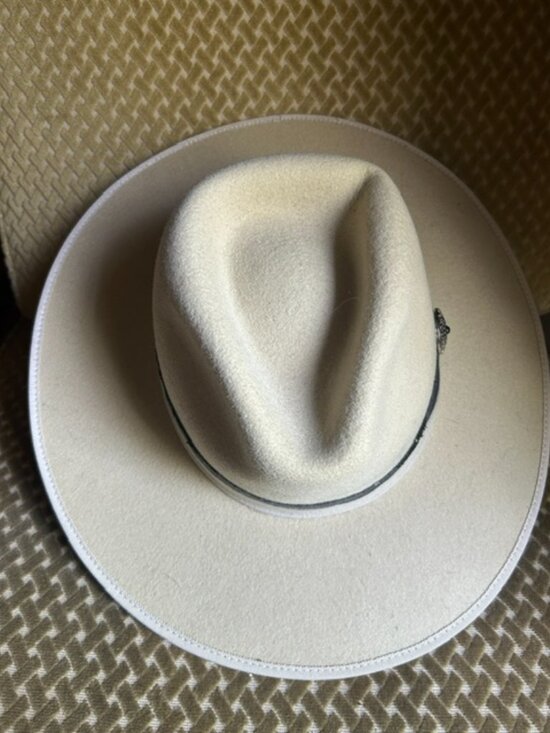 Wyeth Wide Brim Rancher Soft Australian Wool Brown Band Concho Fedora Hat NEW main image 5